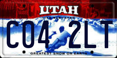 UT license plate C042LT