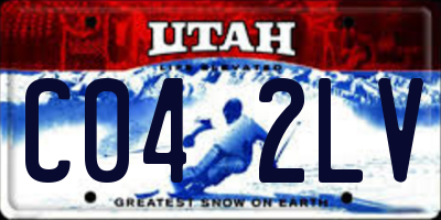 UT license plate C042LV