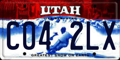UT license plate C042LX