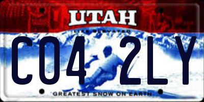 UT license plate C042LY