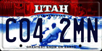 UT license plate C042MN