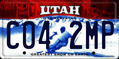 UT license plate C042MP