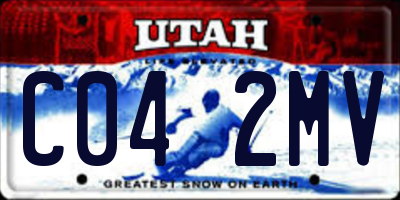 UT license plate C042MV