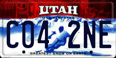 UT license plate C042NE