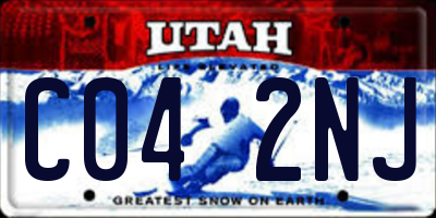 UT license plate C042NJ