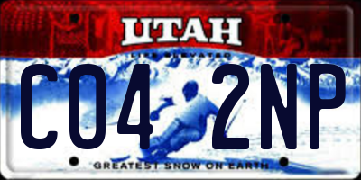 UT license plate C042NP
