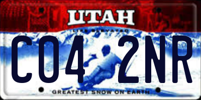 UT license plate C042NR