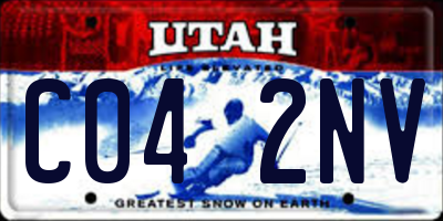 UT license plate C042NV