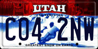 UT license plate C042NW