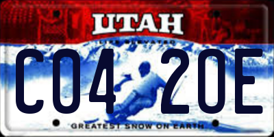 UT license plate C042OE