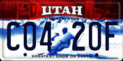 UT license plate C042OF