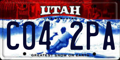 UT license plate C042PA