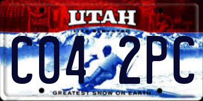 UT license plate C042PC