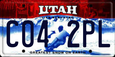 UT license plate C042PL