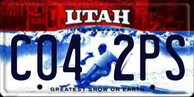 UT license plate C042PS