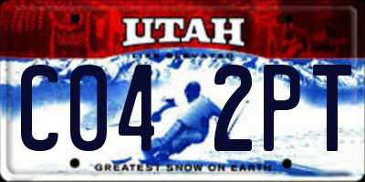 UT license plate C042PT