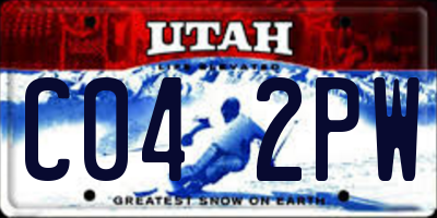 UT license plate C042PW
