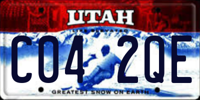 UT license plate C042QE