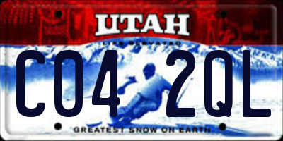 UT license plate C042QL