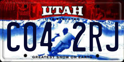 UT license plate C042RJ