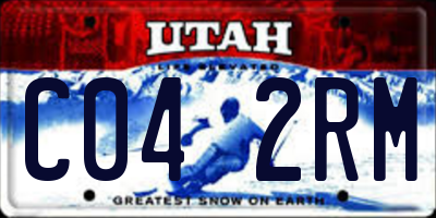 UT license plate C042RM