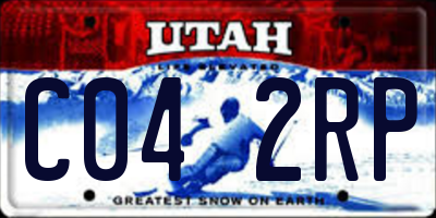 UT license plate C042RP