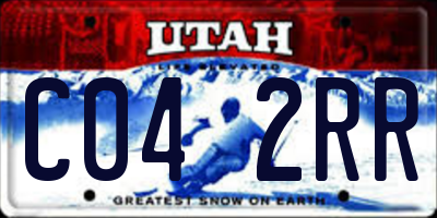 UT license plate C042RR