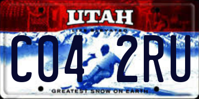 UT license plate C042RU