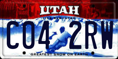 UT license plate C042RW