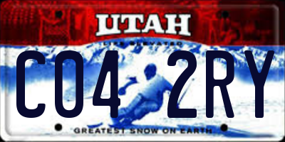 UT license plate C042RY