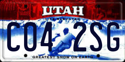 UT license plate C042SG