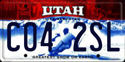 UT license plate C042SL