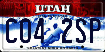 UT license plate C042SP