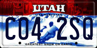 UT license plate C042SQ