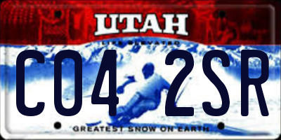 UT license plate C042SR