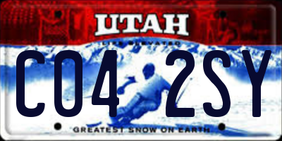 UT license plate C042SY