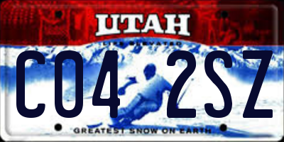 UT license plate C042SZ