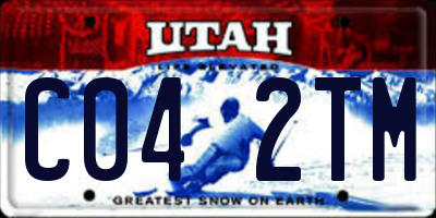 UT license plate C042TM