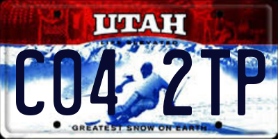 UT license plate C042TP