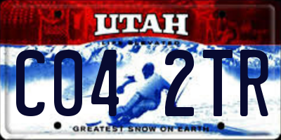 UT license plate C042TR