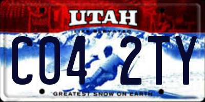 UT license plate C042TY