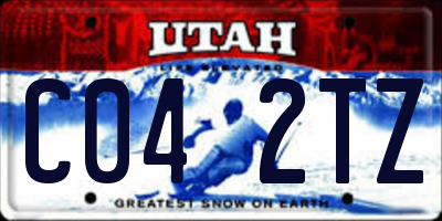 UT license plate C042TZ