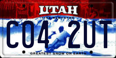 UT license plate C042UT
