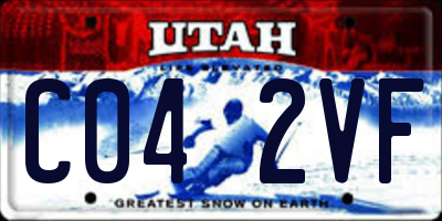 UT license plate C042VF
