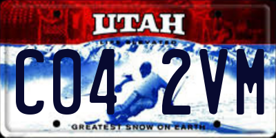 UT license plate C042VM