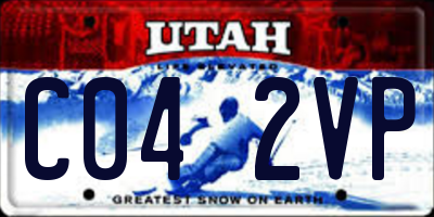 UT license plate C042VP
