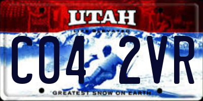 UT license plate C042VR