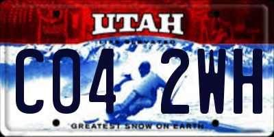 UT license plate C042WH