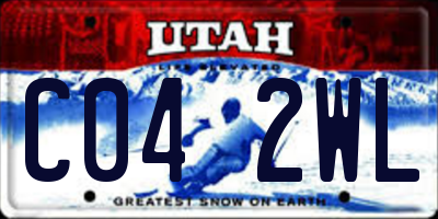 UT license plate C042WL