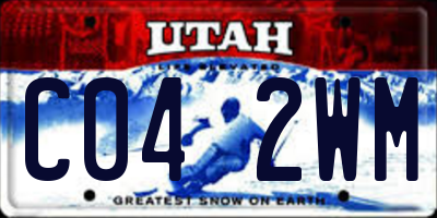 UT license plate C042WM
